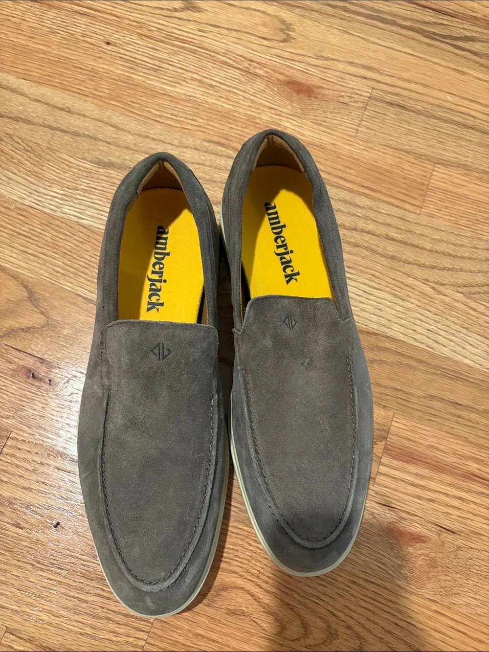 Amberjack Men's Gray Suede Slip-On Loafers